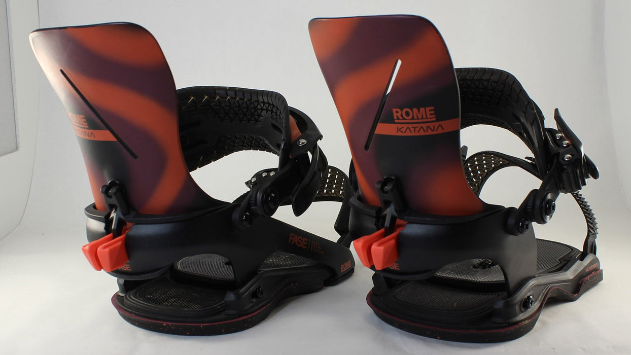 Rome Women's Katana AW FASE Snowboard Bindings Small (Women's 6.5-8.5) Red Demo