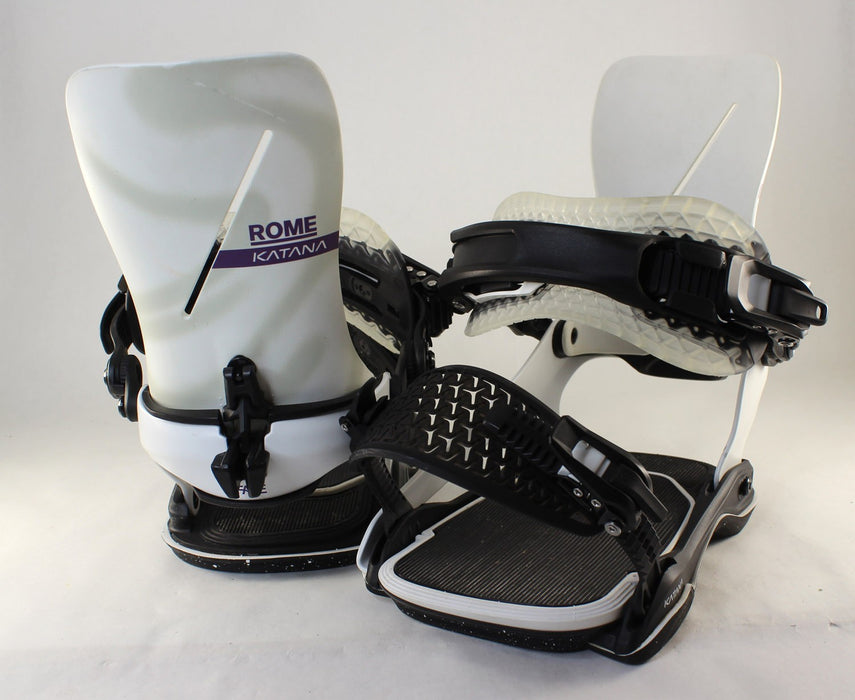 Rome Katana AW FASE Snowboard Bindings M/L (Mens 7.5-10) White 2027 Demo
