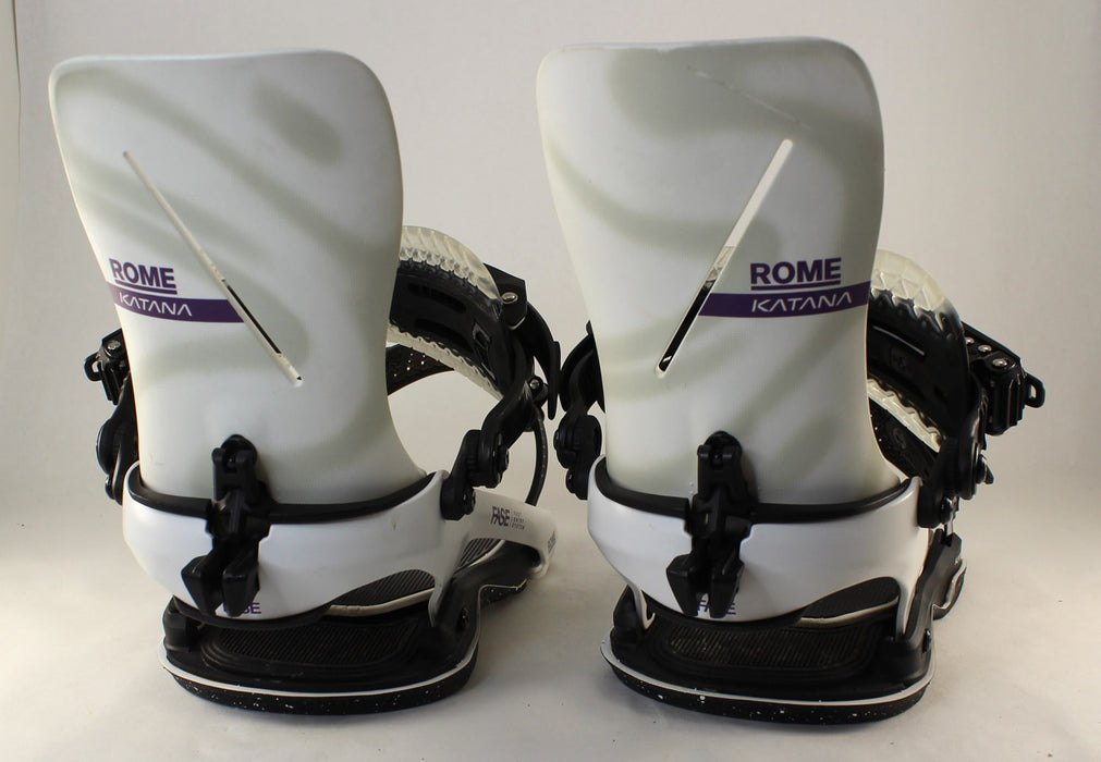 Rome Katana AW FASE Snowboard Bindings M/L (Mens 7.5-10) White 2027 Demo
