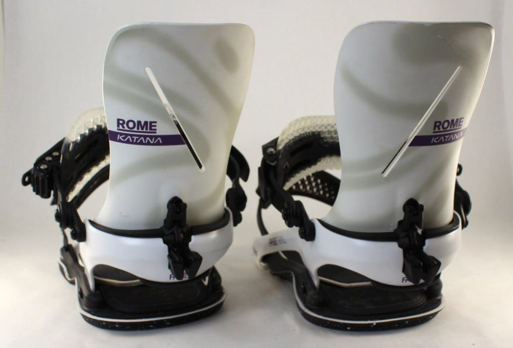 Rome Katana AW FASE Snowboard Bindings M/L (Mens 7.5-10) White 2027 Demo