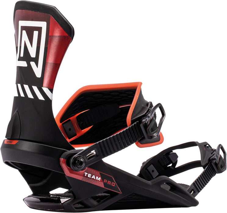 Nitro Team Pro Snowboard Bindings Large (US Men's 11-14) Black Red New 2027