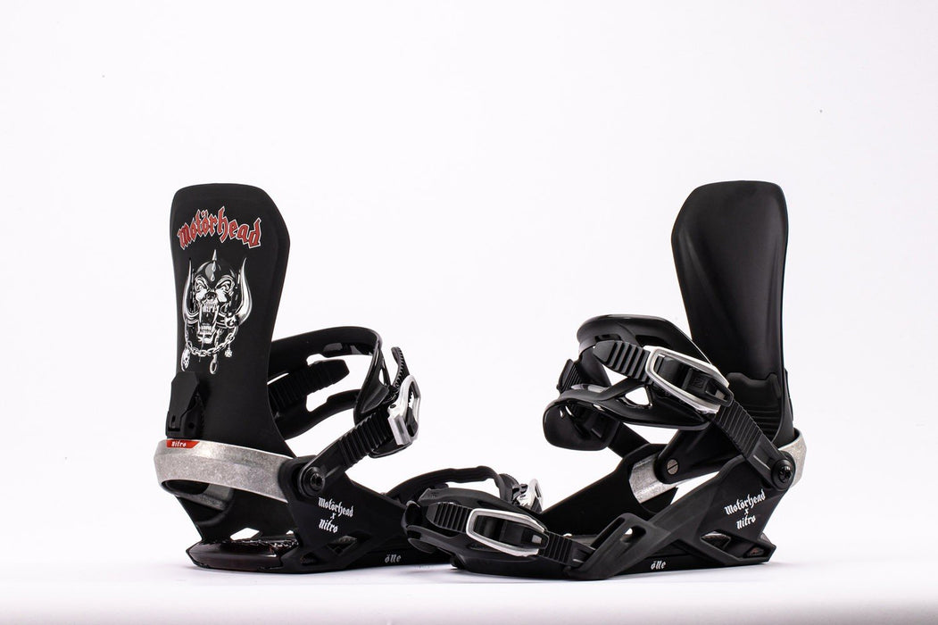 Nitro One Snowboard Bindings Men's Medium (US 7-10.5) Nitro x Motorhead New 2027
