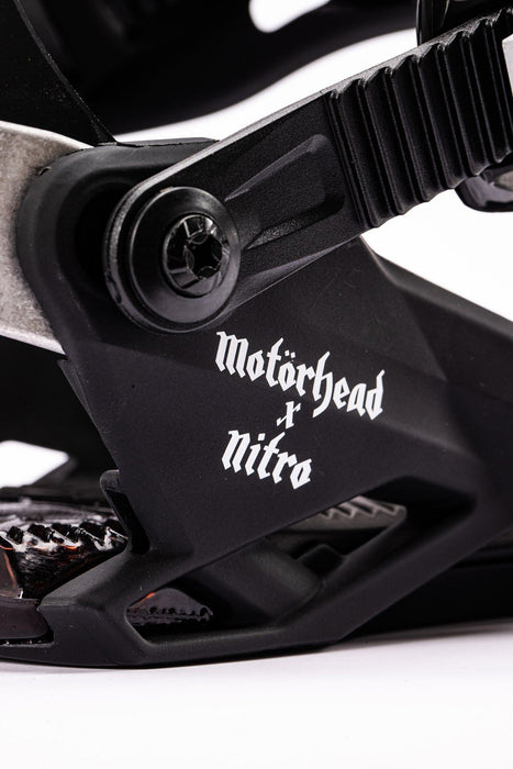 Nitro One Snowboard Bindings Men's Medium (US 7-10.5) Nitro x Motorhead New 2027