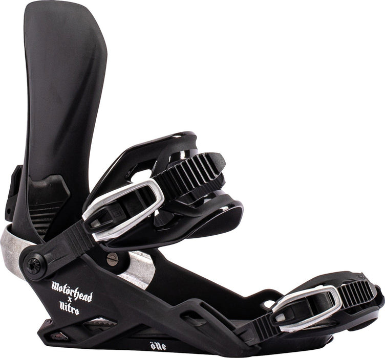 Nitro One Snowboard Bindings Men's Medium (US 7-10.5) Nitro x Motorhead New 2027