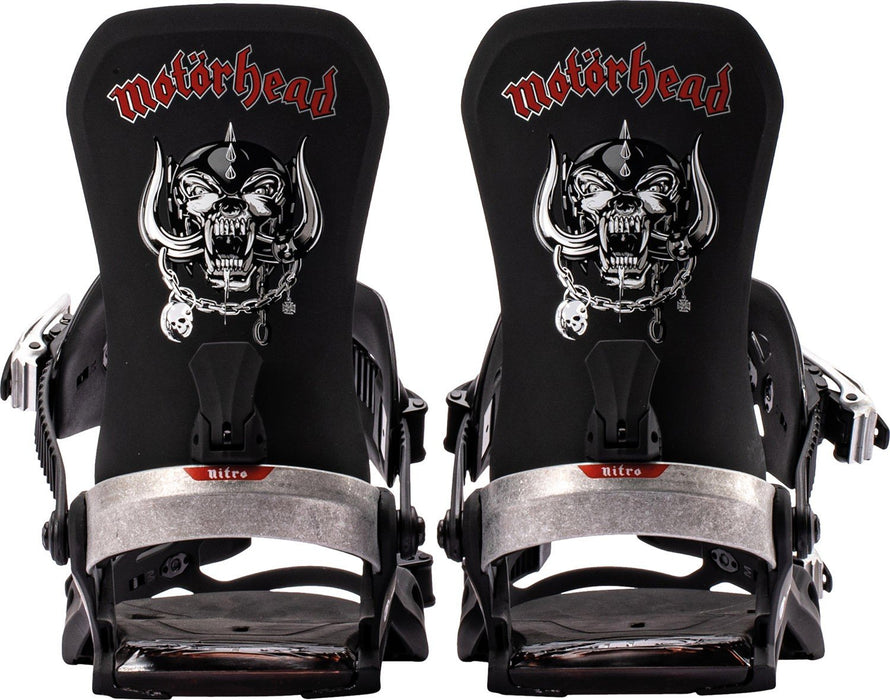 Nitro One Snowboard Bindings Men's Medium (US 7-10.5) Nitro x Motorhead New 2027