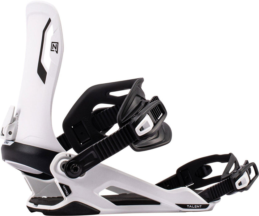 Nitro Talent Snowboard Bindings Unisex Small Mens (US 3.0 - 6.5) White New 2027