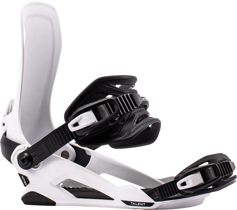 Nitro Talent Snowboard Bindings Unisex Large Fits Mens (US 11-14) White New 2027