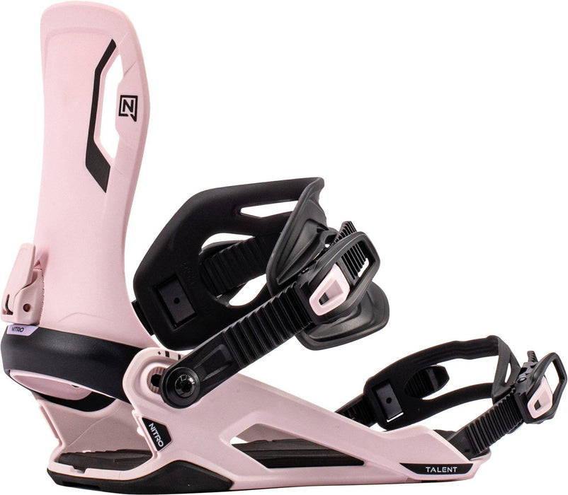 Nitro Talent Snowboard Bindings Unisex Small Mens (US 3.0 - 6.5) Bubble Gum 2027