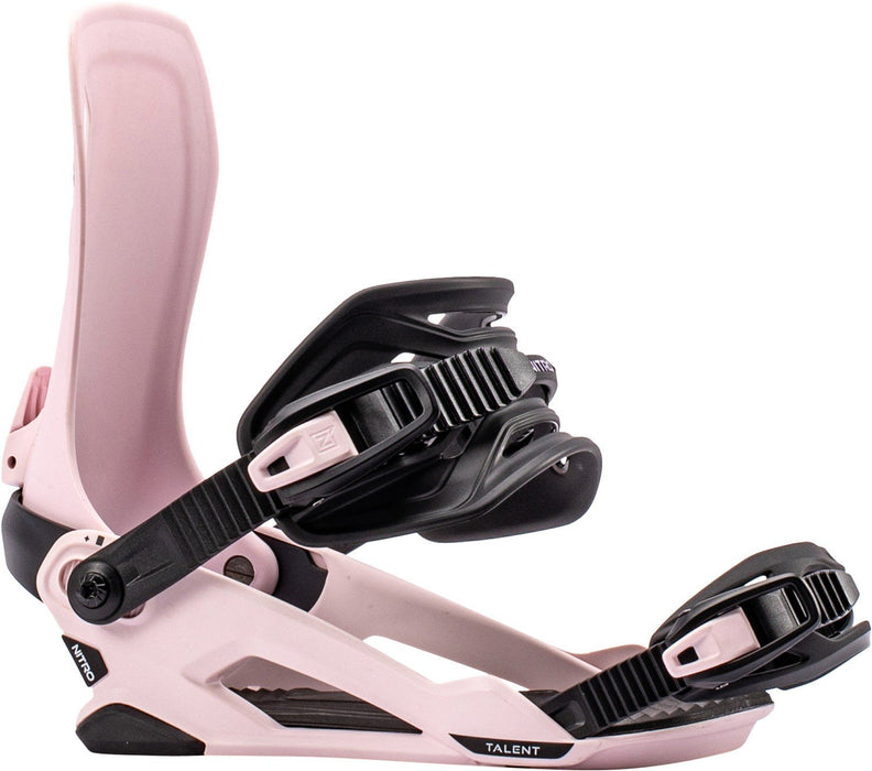 Nitro Talent Snowboard Bindings Unisex Small Mens (US 3.0 - 6.5) Bubble Gum 2027