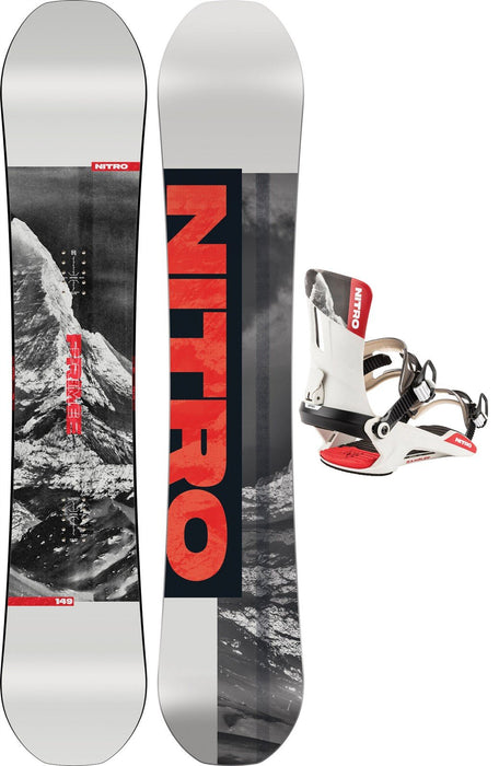 Nitro Prime Raw Men's Snowboard 149 cm + Nitro Rambler Bindings and Bag New 2026