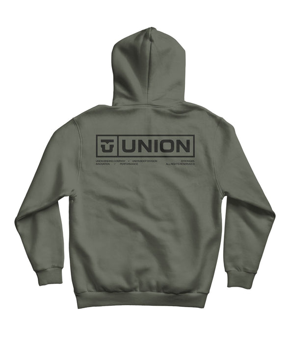 Union Binding Company Team Pullover Hoodie Men's Large Olive Green New