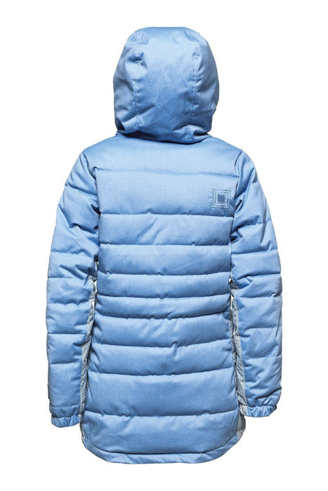 L1TA Evette Parka Snowboard Jacket Womens Small Denim Chambray Denim Stripe