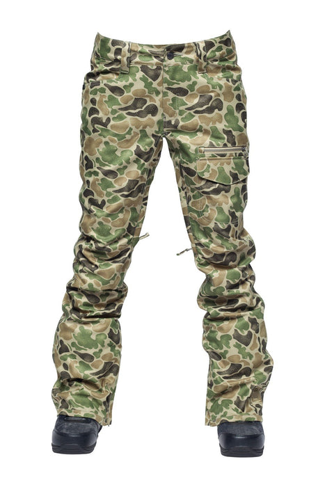L1TA Scarlett Snowboard Pants Stretch Slim Fit Womens Size Small Duck Camo