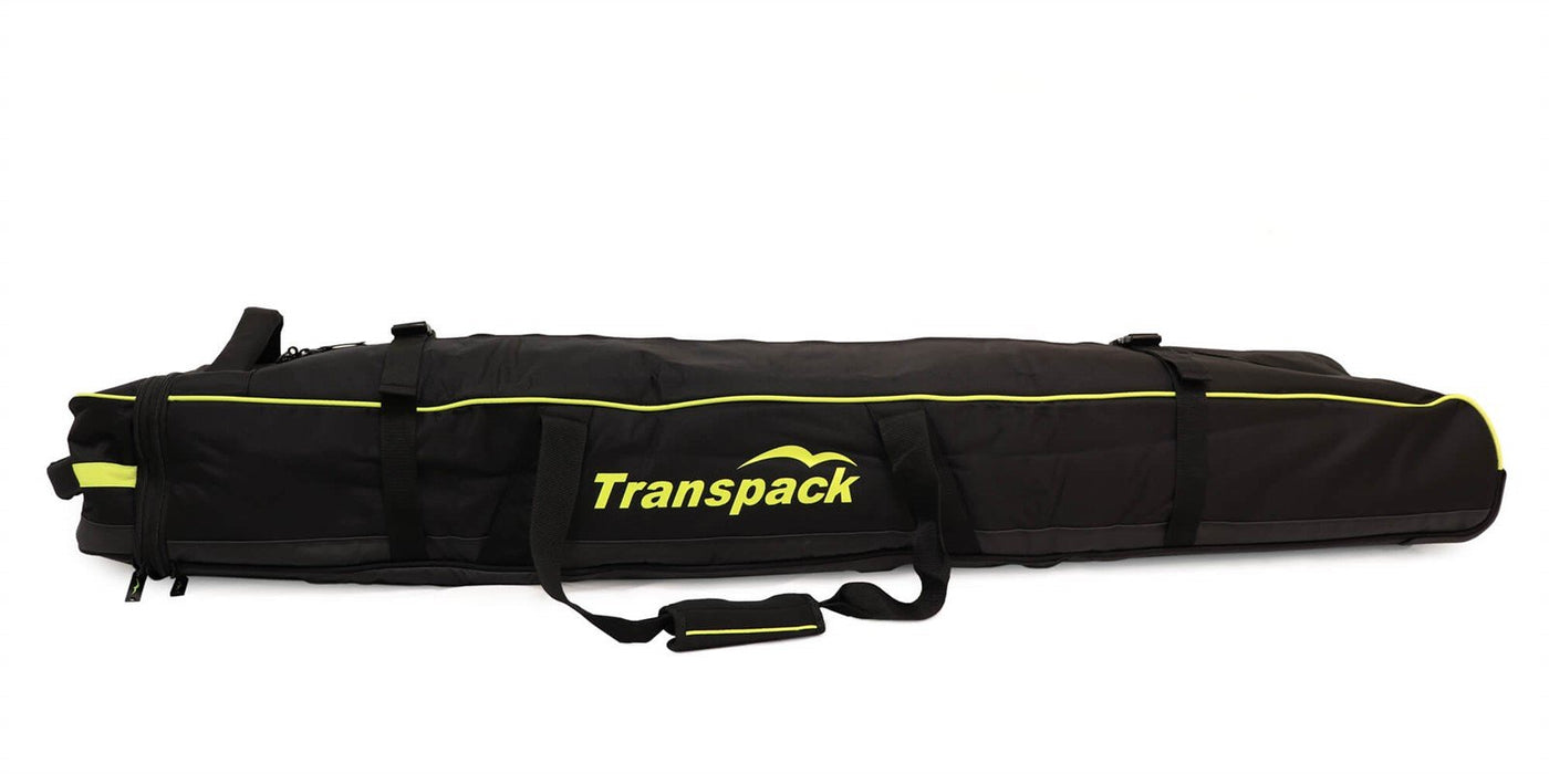 Transpack Ski Vault Double Pro Roller Wheeled Padded Bag 165-195 cm Black Yellow