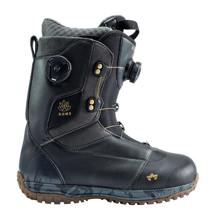 Rome Memphis Double Boa Womens Snowboard Boots Size 8.5 Black New 2019