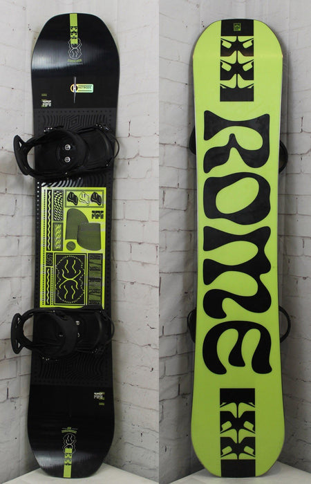 Rome Mechanic Mens Snowboard 153 cm 2024 with Rome United Bindings Size M/L Demo