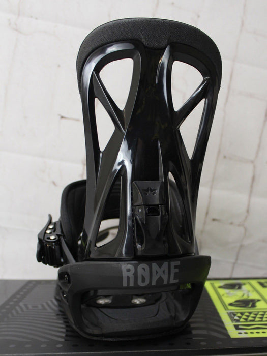 Rome Mechanic Mens Snowboard 153 cm 2024 with Rome United Bindings Size M/L Demo