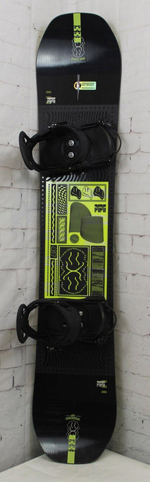 Rome Mechanic Mens Snowboard 153 cm 2024 with Rome United Bindings Size M/L Demo