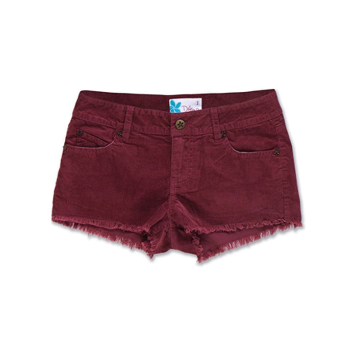 Dakine Women's Upcountry Cut-Off Shorts Medium Skinny Fit Dark Cherry New