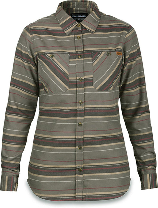 Dakine Women's Canterbury Flannel Lighweight L/S Shirt Medium Woven Stripe New