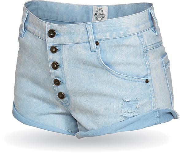 Dakine Women's Twiggy Button Fly Low Rise Shorts Size 5 Lightwash Blue New