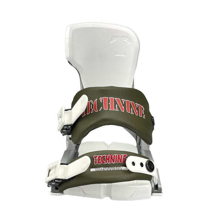 Technine Pro Slugger Snowboard Bindings Large (US 8-12) Gray/Dark Olive New 2023