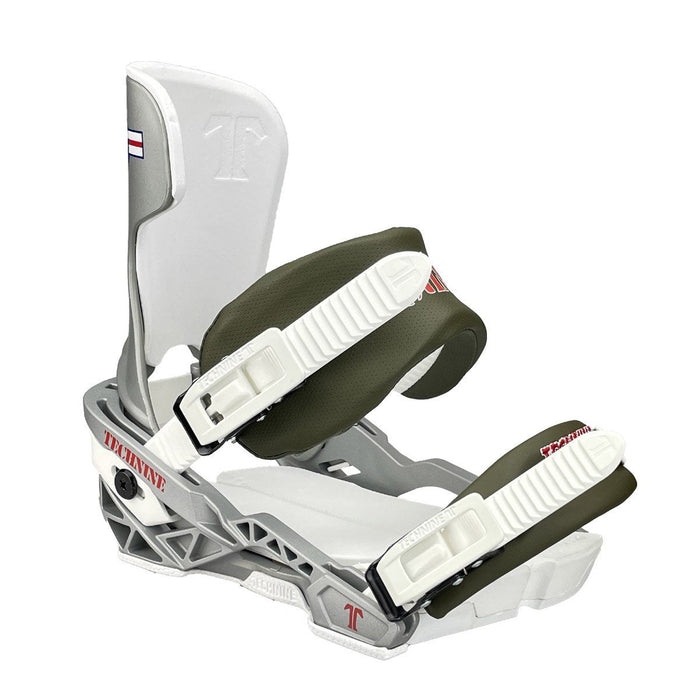 Technine Pro Slugger Snowboard Bindings Large (US 8-12) Gray/Dark Olive New 2023