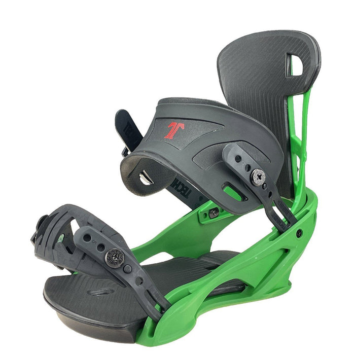 Technine Blaster Snowboard Bindings Large (US Mens 9-13) Green / Black New 2024