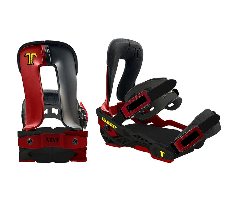 Technine Slugger Snowboard Bindings, Mens Large (US 8-12) Black/Red New 2024