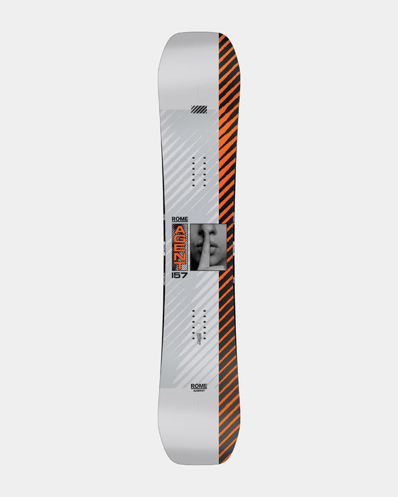 Rome Agent Men's Snowboard 154 cm True Twin Fusion Camber All-Mountain New 2025