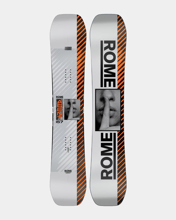 Rome Agent Men's Snowboard 151 cm True Twin Fusion Camber All-Mountain New 2025