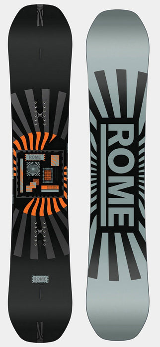 Rome Mechanic Men's Snowboard 147 cm with Trace Bindings M/L Black New 2025