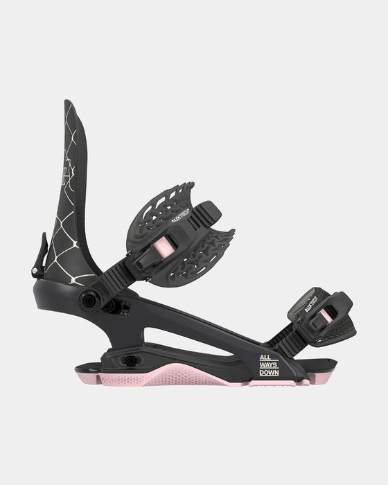 Rome Brass Snowboard Bindings Medium / Large (Women's US 9-11.5) Black New 2025
