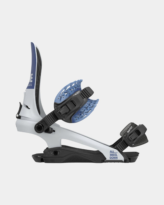 Rome D.O.D. Snowboard Bindings, M/L (Men's US 7.5-10), Blue Grey New Do or Die