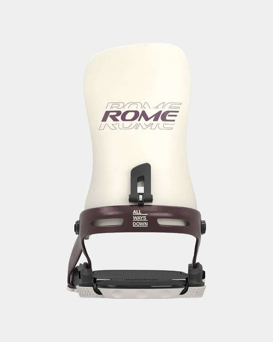 Rome Guild Snowboard Bindings Small (Women's US 6.5-8.5) Bone/Purple New 2025