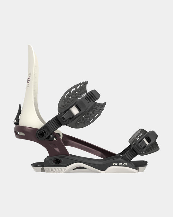Rome Guild Snowboard Bindings Small (Women's US 6.5-8.5) Bone/Purple 2025 -79910