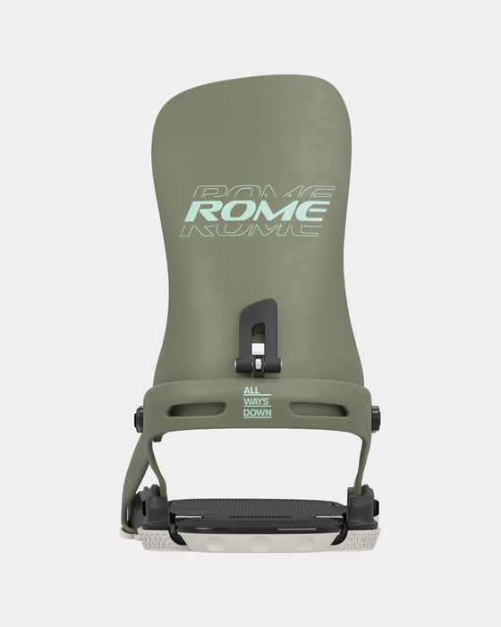 Rome Guild Snowboard Bindings Small (Women's US 6.5-8.5) Olive New 2025