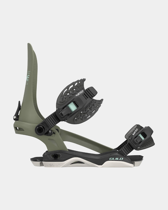 Rome Guild Snowboard Bindings Small (Women's US 6.5-8.5) Olive New 2025