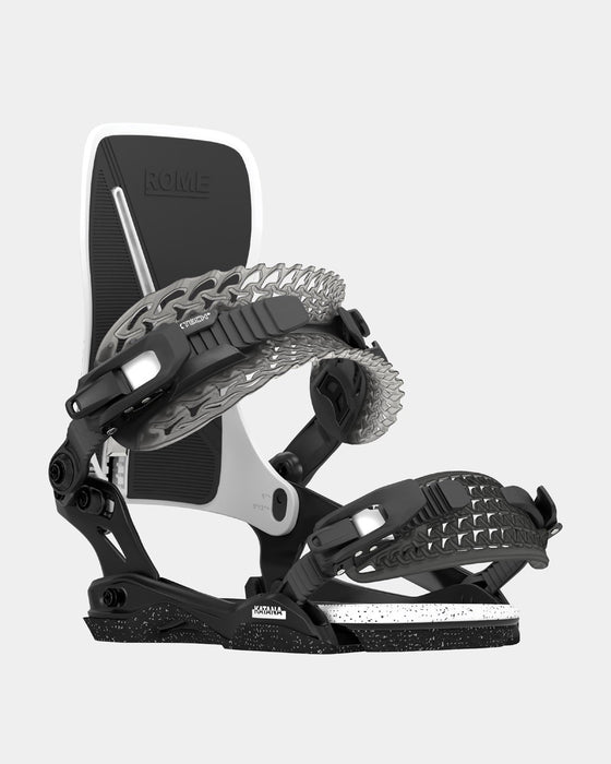 Rome Katana Snowboard Bindings Size Medium/Large Men's US 7.5-10 Black White New