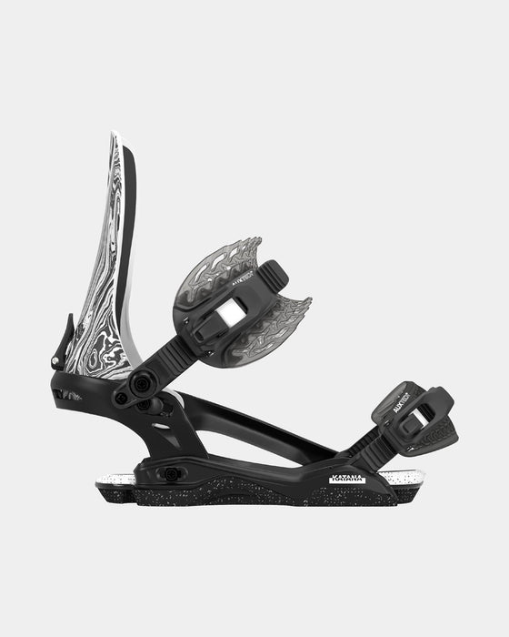 Rome Katana Snowboard Bindings Size Medium/Large Men's US 7.5-10 Black White New