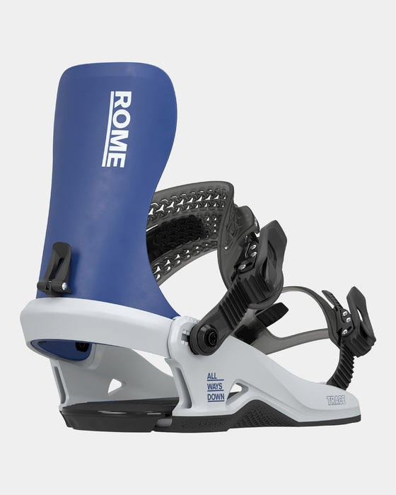 Rome Trace Snowboard Bindings Large / XLarge Men's US 10.5-13 Blue Gray New 2025