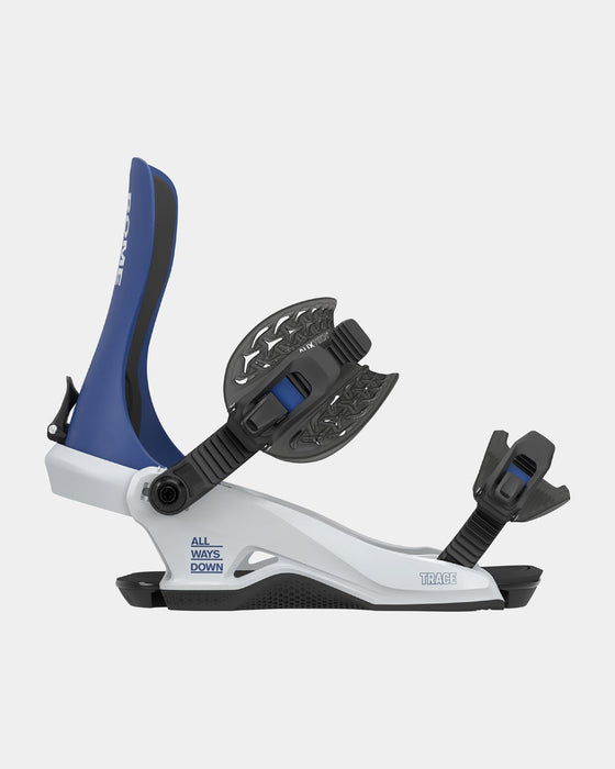 Rome Trace Snowboard Bindings Large / XLarge Men's US 10.5-13 Blue Gray New 2025