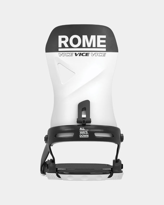 Rome Vice Snowboard Bindings Medium/Large (Men's US 7.5-10) White New 2025