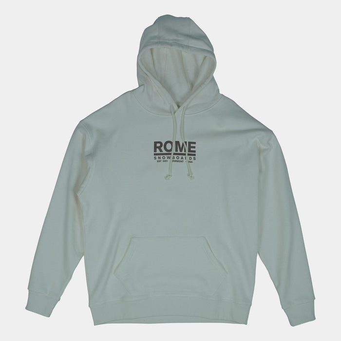 Rome Snowboards Men's Basic Pullover Hoodie Medium Slate Gray Green New