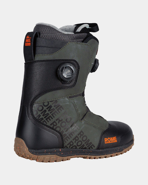 Rome Bodega Double Boa Snowboard Boots Men's Size 12 Black/Olive New 2025