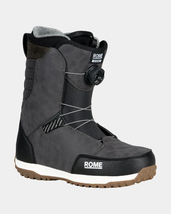 Rome Stomp Boa Snowboard Boots, Men's Size 9.5, Black New 2025