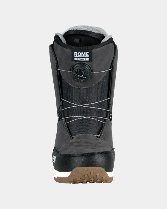 Rome Stomp Boa Snowboard Boots, Men's Size 9, Black New 2025