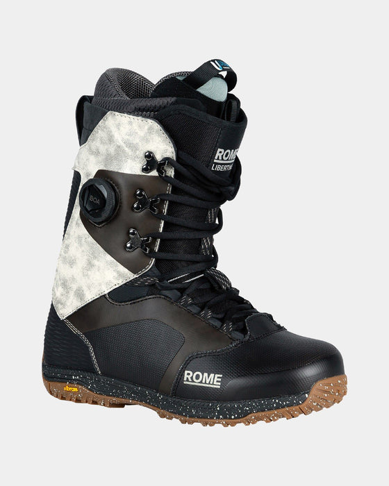 Rome Libertine Hybrid Boa Snowboard Boots Men's Size 9.5 Black/White New 2025
