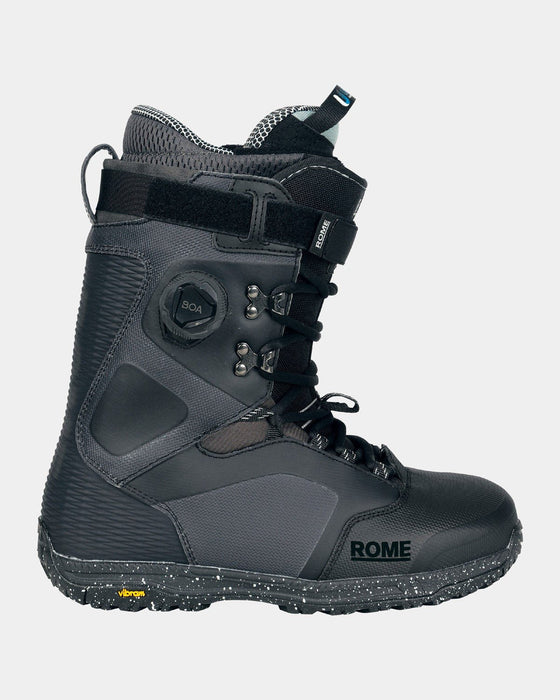 Rome Libertine Pro Hybrid Boa Snowboard Boots Mens Size 12 Black New 2025