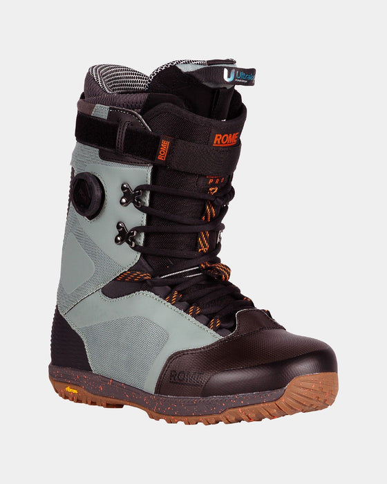 libertine rome sds snowboard boots Rome Libertine Pro Hybrid Boa Snowboard Boots, Men's Size 10.5 Slate/Orange 2025